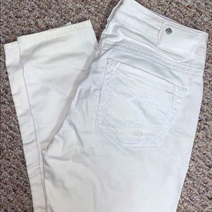Silver Skinny Jeans